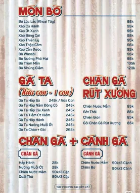 Món Bò - Gà